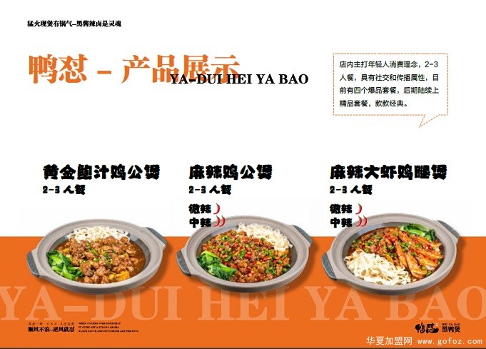 鸭怼黑鸭煲项目招商展示